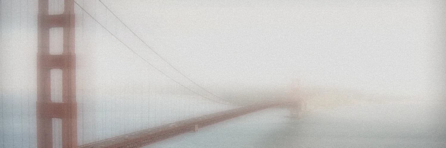 The Golden Gate Bridge in San Francisco fog